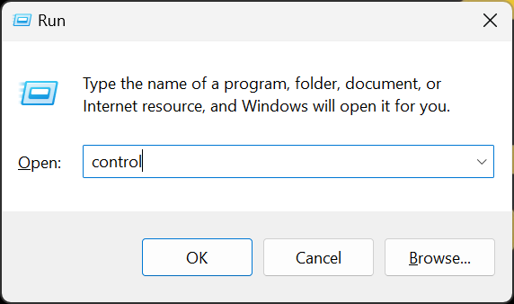 باز کردن Control Panel با Run باز کردن Control Panel با Run