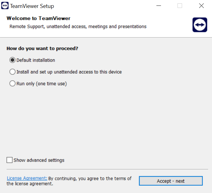 باز کردن نرم افزار Team Viewer