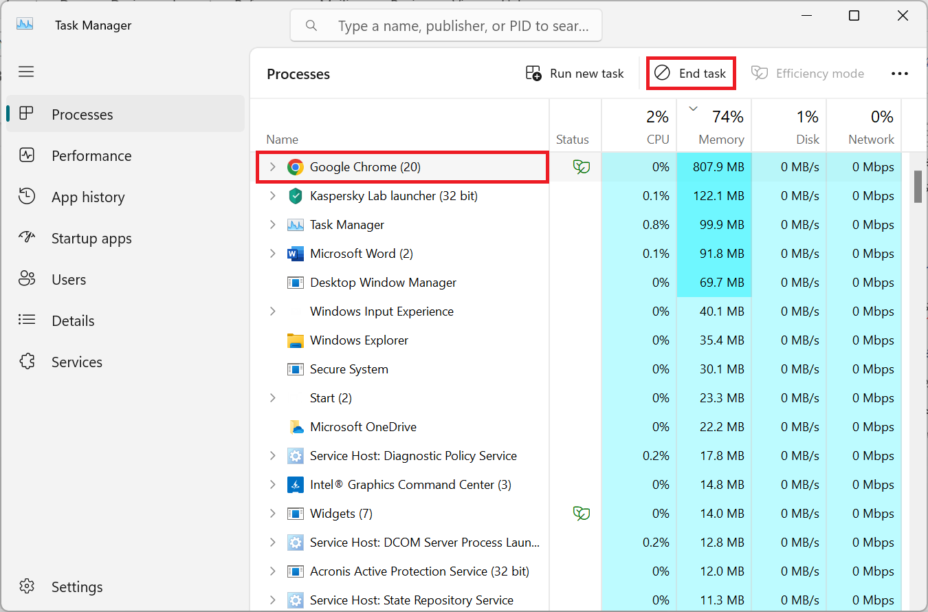 بستن نرم افزار با Task Manager