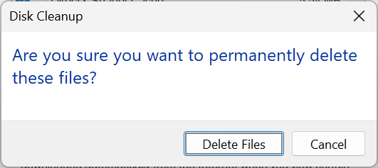 تایید پاک کردن فایل ها در Disk Cleanup تایید پاک کردن فایل ها در Disk Cleanup