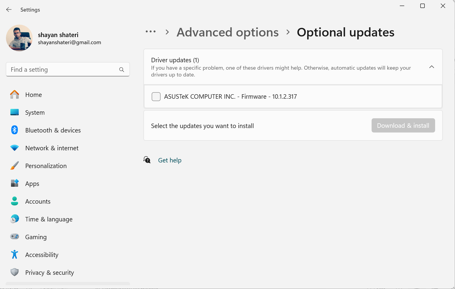 ۱۲- صفحه optional updates در تنظیمات پیشرفته آپدیت ویندوز ۱۱ صفحه optional updates در تنظیمات پیشرفته آپدیت ویندوز 11