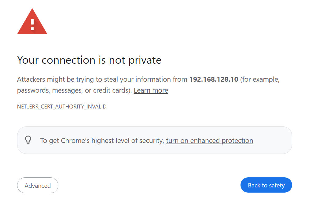 مشکل your connection is not private در گوگل کروم