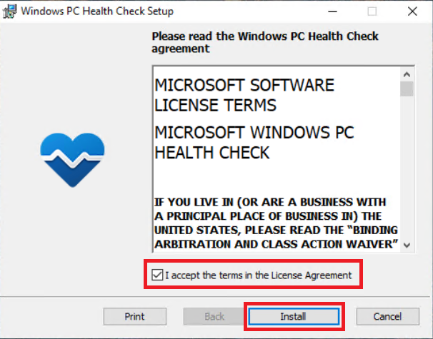 ۱- نصب PC Health Check نصب PC Health Check