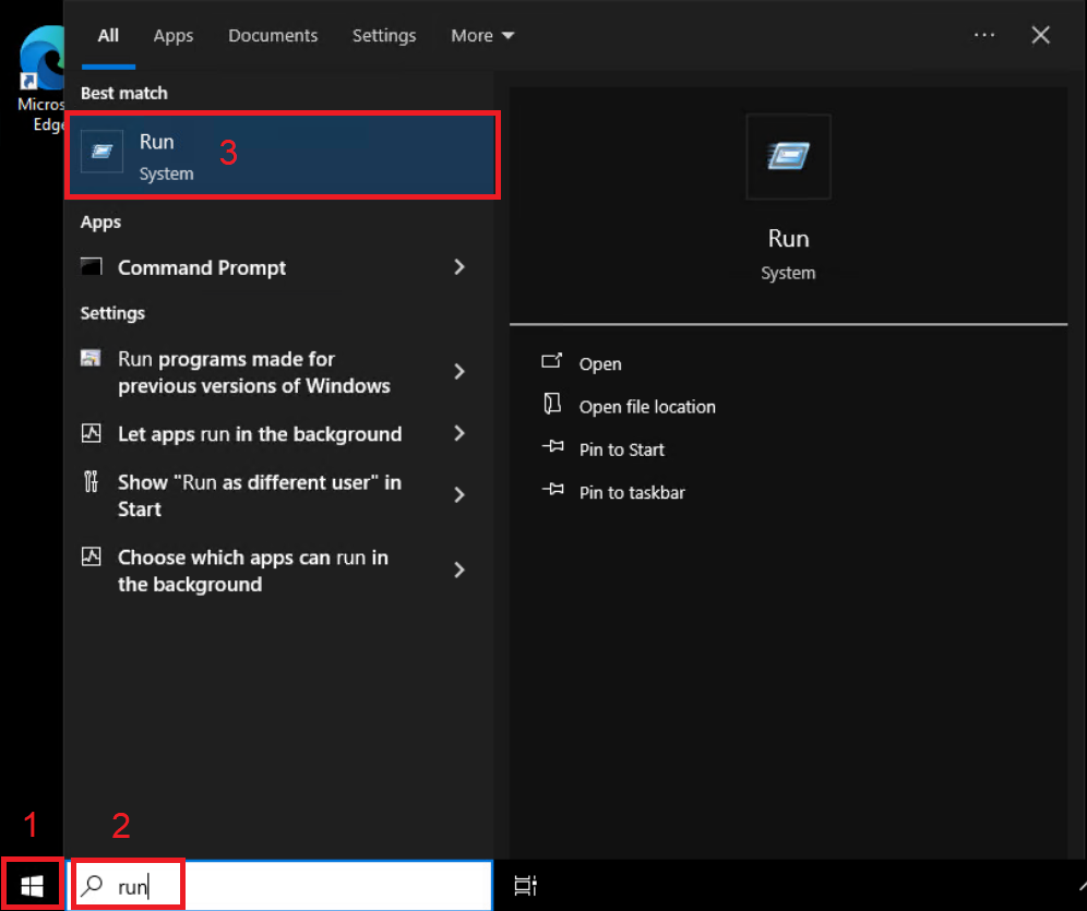 1- اجرای ابزار RUN در ویندوز اجرای ابزار RUN در ویندوز