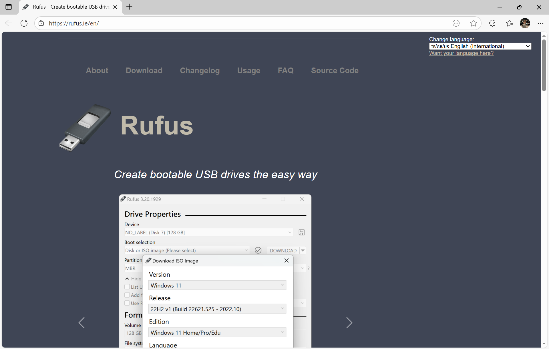 12- باز کردن سایت Rufus برای دانلود کردن آن 12- باز کردن سایت Rufus برای دانلود کردن آن