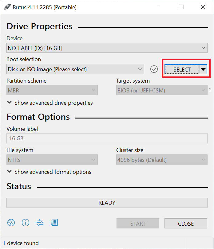 15- انتخاب فایل iso ویندوز دانلود شده از فسمت Boot selection نرم افزار rufus 15- انتخاب فایل iso ویندوز دانلود شده از فسمت Boot selection نرم افزار rufus