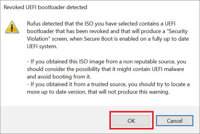 17- پیغام مربوط به آسیب پذیری بوت UEFI 17- پیغام مربوط به آسیب پذیری بوت UEFI