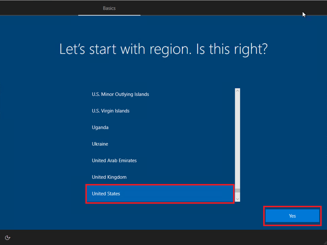 18- انتخاب کشور ویندوز 10 18- انتخاب کشور ویندوز 10