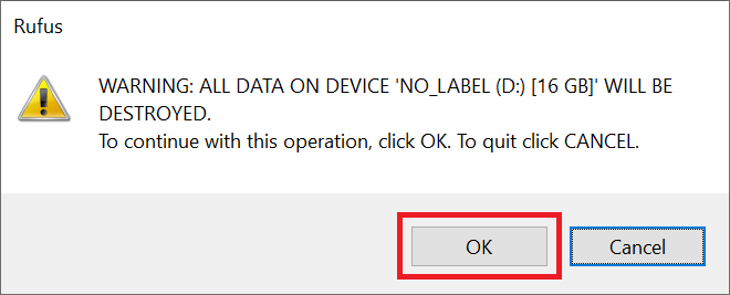 19- پیغام نرم افزار Rufus مبنی بر حذف اطلاعات در زمان بوت کردن فلش 19- پیغام نرم افزار Rufus مبنی بر حذف اطلاعات در زمان بوت کردن فلش