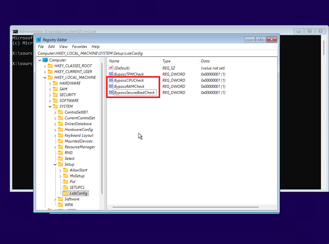 21- ساخت 32bit Dword دیگر برای رفع مشکل TPM 2.0 در نصب ویندوز 11