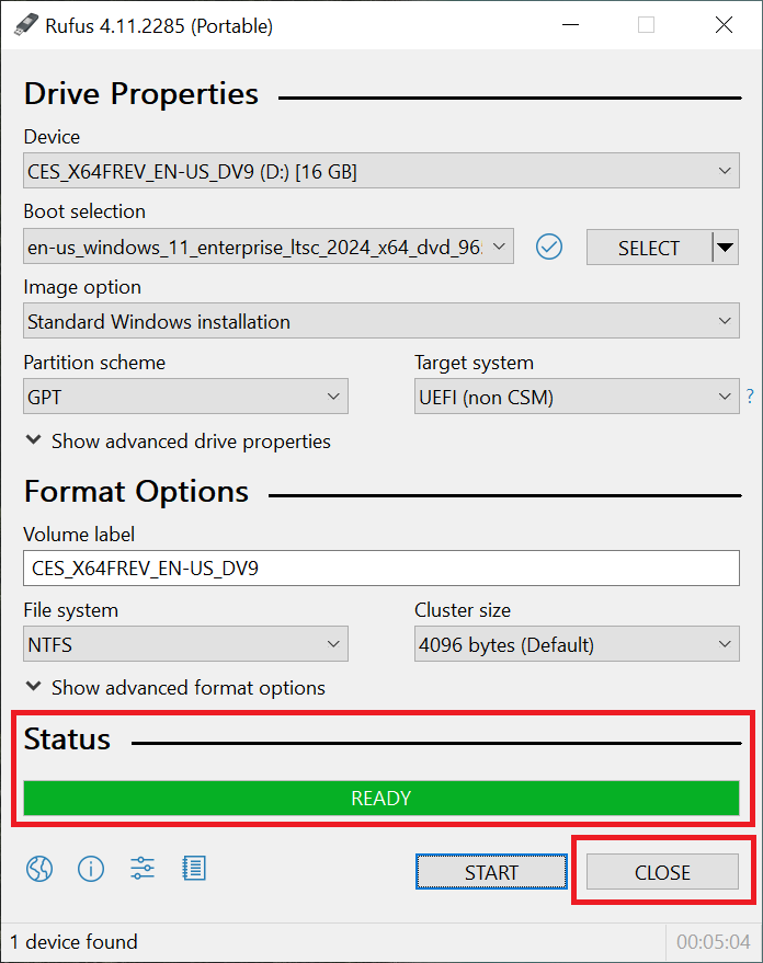 21- پایان فرایند بوت کردن فلش برای نصب ویندوز با Rufus 21- پایان فرایند بوت کردن فلش برای نصب ویندوز با Rufus