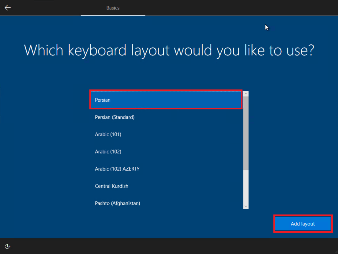 23- انتخاب Persian به عنوان زبان دوم ورودی کیبورد ویندوز 10 23- انتخاب Persian به عنوان زبان دوم ورودی کیبورد ویندوز 10