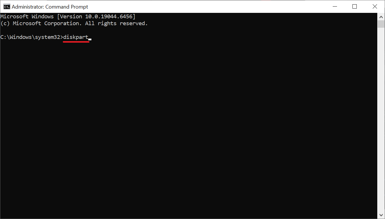 ۳- اجرای دستور Run Diskpart برای اجرای آن از طریق CMD 3- اجرای دستور Run Diskpart برای اجرای آن از طریق CMD