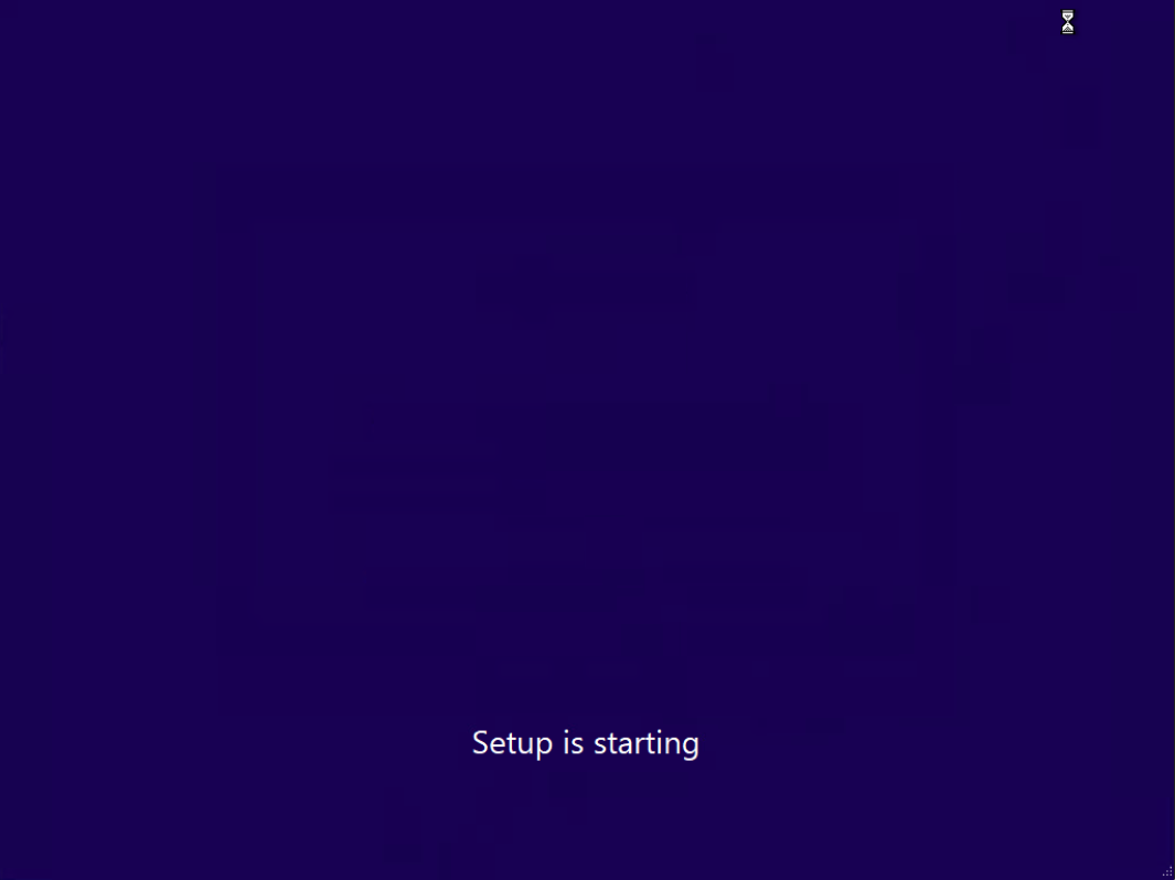 ۷- مرحله Setup is starting و صبر کردن
